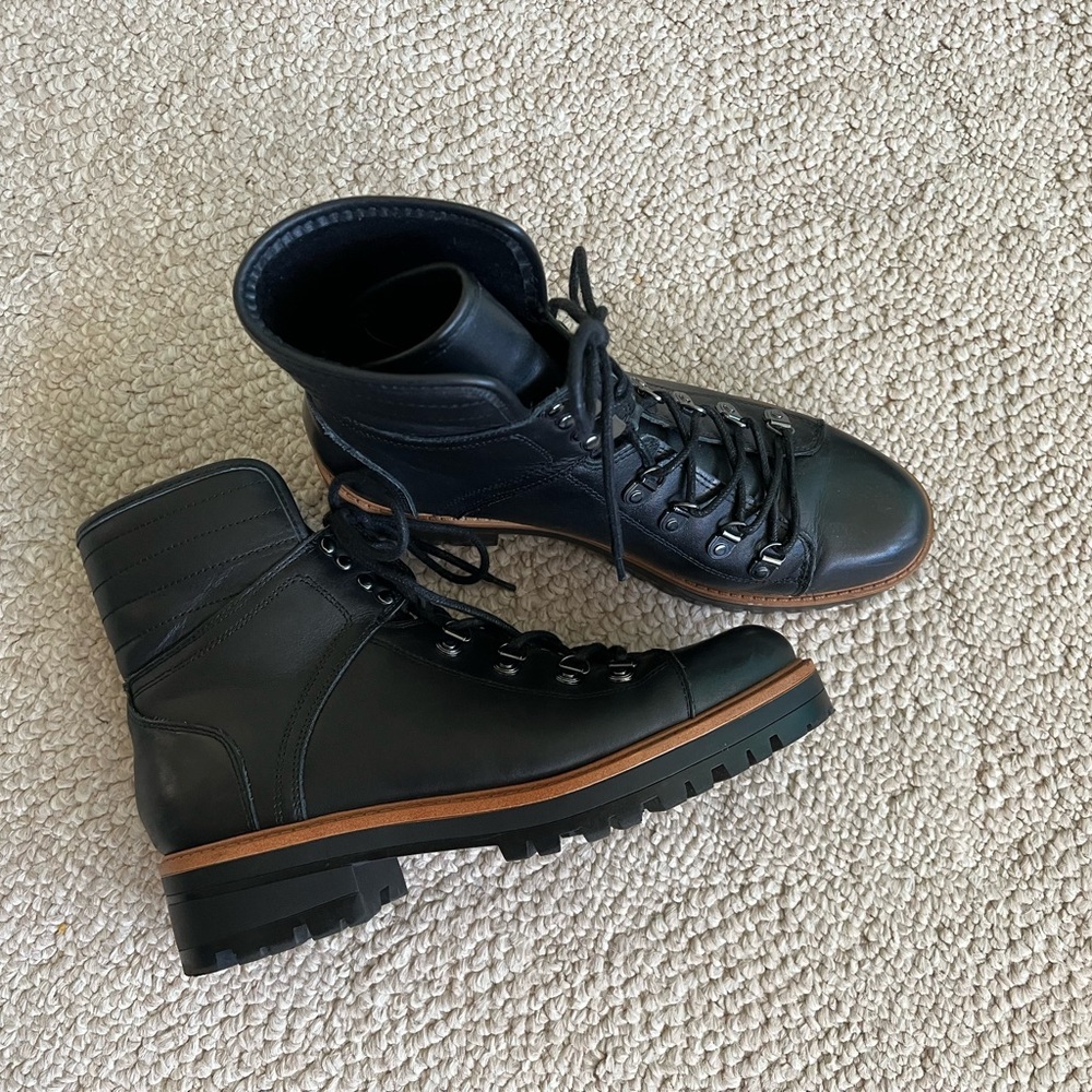 Marc Fisher Black Lace Up Boots - Picture 4 of 5